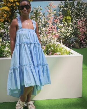 Bonnie Mbuli Instagram - Thank you for all the Birthday love, for the messages,DM’s ,calls, gifts and prayers ; this Birthday has been a memorable one indeed, God has been so abundantly merciful and kind to me 🥹 Oh, and my dress has pockets !! 🩵#BloomInProgress