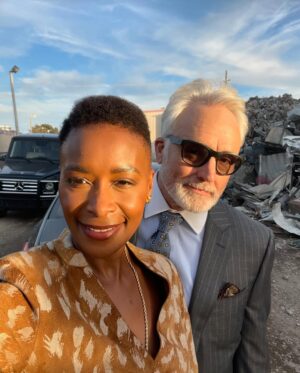 Bonnie Mbuli Instagram - 1. Doing what i love is the reward !
This #Parish journey has been a thrilling adventure.
2. They had just called wrap on a long night shoot, it was our last scene for the season and i was so hungry. Those Versace heels were so pretty but were trying to murder me .
3. Angi Suk’ emabhozeni !
4. Ladies and Gentlemen, @bradleywhitford ! A Boss!!
5. @seekiesimonmua always understood the assignment.
6. Costume Dept said 💧
7. Big up to my stand in artist , you were always so professional, diligent and a joy to work with. Thank you
8. One time, after a long night of painting the town, the three of us were shooting the breeze and these two @skeetulrich & Zackary Momoh suddenly decided it was time for some selfcare! 😂
#Parishdump #Seasonwrapup #Joy #grateful