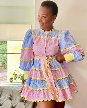 Bonnie Mbuli Instagram - I call this the layer cake dress, it makes me feel like celebrating🎉, found this gem by Celia B on #InStudiobybonnie