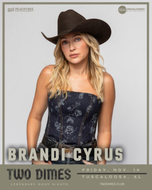 Brandi Cyrus Instagram - Show reveal! @brandicyrus will be playing on November 14 at Two Dimes - Tickets are available Friday 10/10 at TwoDimes.club!
