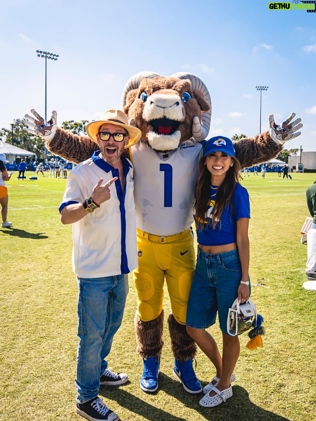 Brenda Song - 211.9K Likes - I’m still so overwhelmed that this happened, I can’t even think of a caption. Haha. How is this my life?!?

Thank you so much @rams for having us. I didn’t think I could love this team more, but I do! 💙💛
