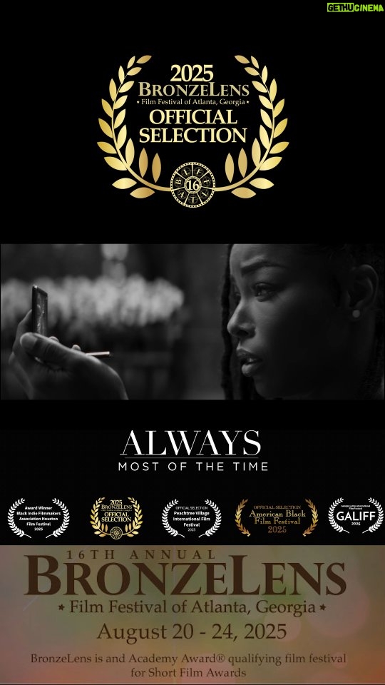 Brittany S. Hall - 129 Likes - 🚨NEW FESTIVAL OFFICIAL SELECTION🚨
 
UPDATED INFO:
**FOR TICKETS AND SCREENING TIME & LOCATION VISIT QVHMEDIA.NET**

We're excited to announce that the Atlanta Premiere of @always_most_of_the_time will be at this year's Academy Award Qualifying @bronzelens 

When: Friday, August 22nd 
We will provide a link for ticket purchases in the coming days! 

We're super proud of our film being accepted to its FIFTH FILM FESTIVAL...and counting!🎊🎉🎬
________________________________________
Producer | Director | Editor: @viho2 
Producers: @michaelqvh @islandvibes74 @bentonlaladin @pattikgill 
Writer | Producer: @ralanwrites 
DP: @jptravs 

Starring: @iambrittanyhall & @thepatrickwalker