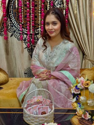 Bushra Gulfam Instagram - Baat paki 💌❤️✨
Baatpaki bushra haider wedding outfits