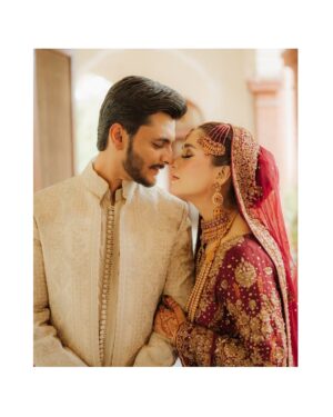 Bushra Gulfam Instagram - Bushra/Haider’s Big Day🥀🕊️
.
@bushra_gulfam_ @hstarofficial1 
.
.
💄 @themakeupstudiobysehrish 
Outfit @harisshakeelofficial 
💎 @zaheenkamran 
📸 @picturisticofficial (Signature by @faiq_bajwa )

Disclaimer: We strictly don’t give rights to post our content without giving credits‼️