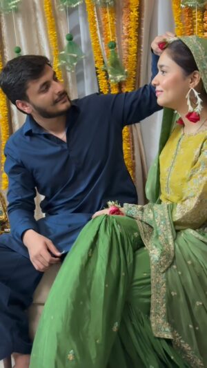 Bushra Gulfam Instagram - Our first dholki 💚
bushra haider dholki dresses outfit wedding