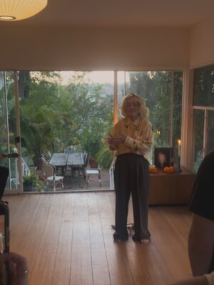 Cam Instagram - Oh how cozy 🕯️ 🥂 Singing without a mic (or shoes) for friends on a warm summer evening. Marigolds, candles, quilts and stories about how we are making it thru 🕊️