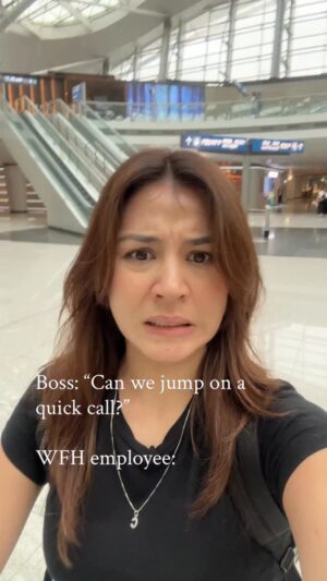 Carla Dunareanu Instagram - “Sorry I’m on a call with a client atm. Can we connect after lunch?” - rushes to Airbnb to connect to wifi. 🤫🤫🤫 

#wfhmom