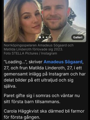 Carola Häggkvist Instagram - FARMOR TO BE!  Wow ..!! Älskade Matilda & Amadeus - kom precis ut från repetion på Filmhuset nu och ser att ni valt att gå ut med nyheten nu. Så stort och jag är så lycklig tillsammans med Er. Det finns ingen gladare blivande farmor i världen just nu. ❤️ ❤️❤️ Tack för den fina dekorations prydnaden som jag fick utav Er med texten Bästa FARMOR när ni så genomtänkt avslöjade nyheten för mig & Zoe på vår middag!! 🙌🏽 ( Prydnaden står vid min säng.) Och Zoe är så stolt över att få bli faster. 🫶🏼 Stor glädje i huset och för hela vår släkt & familj! Älskar Er. För alltid. Tack att ni bad mig sjunga den här fina sången på Ert vackra bröllop, tillsammans med Samuel Ljungbladh. ( The Blessing av Kari & Cody Jobe ) Det var verkligen välsignat på alla vis. Tack för dem Ni är. Vi är många som hejar på Er och gläds med Er lycka! Puss ses snart. #happygrandma #farmor #amadeusochmatilda #iväntanstider #nuärnyhetensläppt #nukanjagsjungaut.. #glädje #baby #zoeblirfaster 💥🙌🏼♥️