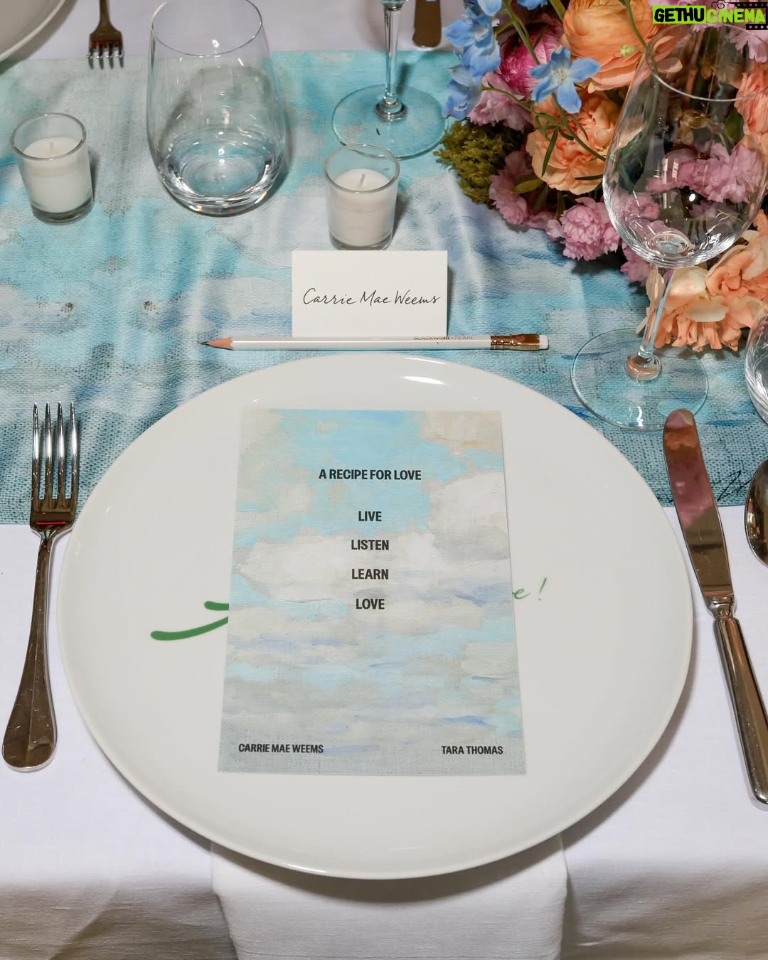Carrie Mae Weems - 3.2K Likes - A wonderful experience at the Artist’s Table in collaboration with @cheftarathomas 

The food, the designs, the ambience, & all of the incredible people who joined us in celebration !

🥂