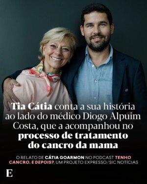Cátia Goarmon Instagram - Tia Cátia fez a biópsia que confirmou o cancro da mama no último dia de 2021. Foi operada poucos meses depois, tirou, como costuma dizer, duzentos gramas de mama e fez radioterapia. Ao mesmo tempo que fazia os tratamentos, a mãe, com 81 anos, também foi diagnosticada com um cancro da mama. No podcast 'Tenho Cancro. E Depois?', conta a sua história ao lado do médico Diogo Alpuim Costa, que a acompanhou durante o processo.

Ouça o episódio do podcast nas plataformas digitais habituais ou no site do @jornalexpresso, pelo link na bio. 

📷 @j0sefernandes

#podcast #tenhocancroedepois #tiacátia #cátiagoarmon #cancro #saúde #doença #cancrodamama #diogoalpuimcosta #oncologia