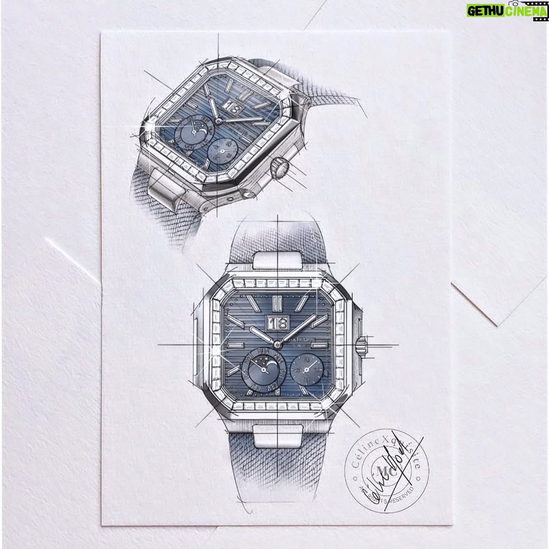 Céline Morel - 246 Likes - - Enchanted by the new Cubitus collection, a subtle blend of boldness and elegance, I envisioned a reimagined version, softer and infinitely feminine.

Thus was born this Cubitus, designed to enhance the wrist. Its diameter, reduced from 45 mm to 38 mm, embraces the natural grace of the feminine silhouette while retaining a strong presence. The bezel, set with 40 baguette-cut diamonds, radiates a delicate light, creating a perfect harmony between refinement and character.

I hope this creation will captivate you as much as I enjoyed bringing it to life.

#PatekPhilippe #CubitusCollection #Watch #WatchCollector #Watches #Sketch #Cubitus