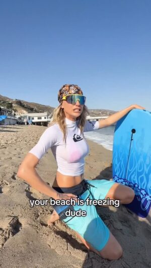 Charlotte McKinney Instagram - Still with no sponsor, Brenda makes her way to Malibu. Getting full point break treatment might as well call her Johnny Utah at this point . Shout griffin for embodying the soul of stoke and sharing your local wisdom 🤙🏼🏄🏼‍♀️