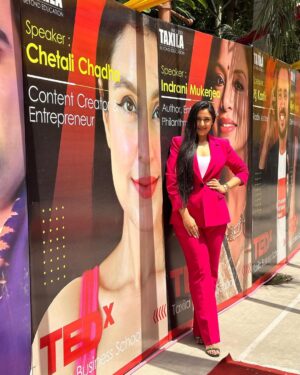 Chetali Chadha Instagram - I have lived yet another dream today and I’m beyond grateful for it! 🙏❤️🧿

During my TEDx talk, I had the profound honor of delving into the depths of my personal journey, sharing the metamorphosis from a corporate professional to a flourishing entrepreneur. It was an exploration of the twists and turns, the triumphs and tribulations that shaped my path. With every anecdote shared, I aimed to illuminate the transformative power of resilience, perseverance, and unwavering determination. My hope was to inspire others to embark on their own journeys of self-discovery and entrepreneurial pursuit, knowing that with courage and conviction, they too can manifest their dreams into reality.

I extend my heartfelt gratitude to Taxila Business School for the gracious invitation and the incredible warmth and support they have shown us. It was truly an honor to be a part of such a welcoming community.

#tedtalk #tedtalks #tedex