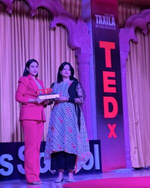 Chetali Chadha Instagram - I have lived yet another dream today and I’m beyond grateful for it! 🙏❤️🧿

During my TEDx talk, I had the profound honor of delving into the depths of my personal journey, sharing the metamorphosis from a corporate professional to a flourishing entrepreneur. It was an exploration of the twists and turns, the triumphs and tribulations that shaped my path. With every anecdote shared, I aimed to illuminate the transformative power of resilience, perseverance, and unwavering determination. My hope was to inspire others to embark on their own journeys of self-discovery and entrepreneurial pursuit, knowing that with courage and conviction, they too can manifest their dreams into reality.

I extend my heartfelt gratitude to Taxila Business School for the gracious invitation and the incredible warmth and support they have shown us. It was truly an honor to be a part of such a welcoming community.

#tedtalk #tedtalks #tedex