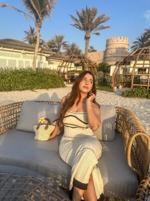Chetali Narula Instagram - fresh from the shore🐚🌊🤍
wearing - @a.la.modebyakanksha
{ comment for outfit details }
.
.
.
.
.
.
.
{ beach, beach outfit, beach baby, ocean time, beach outfit ideas, hot girl summer, dubai beach }