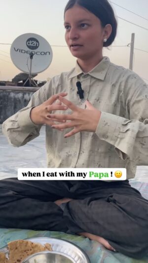 Chetna Sargara Instagram - when I eat with my papa !🙂 @chetna__7
#rajasthan #rajasthani #fyp #trending #trend #viral