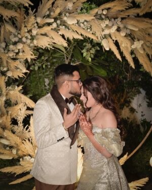 Chetna Sharma Instagram - SAARA MERA HO TU AUR MAI TERA❤️

This was never a dream i had , but 16-03-25 was one which i lived through 🧚‍♀️ . 
I thank each and every atom present😇🥹✨ 
 
8 years ago you saved my contact as ❤️ISHQ❤️ 
Cut to 
Putting ISHQ HAI 🎶to our engagement day memories post.

 Eeeeeee 🎉 (jumping inside like a child)

Last picture is a little very special to me because it has my FAMILY   FRIENDS who believe in us . #mystrength 🌎🧿

Will be sharing some video snippets too, STAY TUNED❤️

Her outfit - custom made
Makeup- Yours Truly 
Hair - @sprinkles_by_dimple 
His outfit- custom made @noblestitchatelier 
Location - @udaanmohali 
Decor- @yamini_creationss_ 
Clicks- @narulagautamphotography