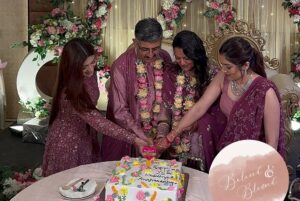 Chetna Sharma Instagram - This Finalllyyy happened 🧿 prepared so much for it🤌🏻🥹 we feel immensely blessed to be able enough to celebrate our parents 25th wedding anniversary! 25 years of growth, love , laughter and countless blessings of Almighty😇💐
May god always shower his choicest blessings on mumma papa, may they always be happy and healthy.
Also they never had their ring ceremony hence, on 2.08.2024 we made that happen. Thanks for raising us with values and always appreciating our little and big wins. We are always grateful for you and will keep making you more proud by each passing day in this journey of our lives🥰
- your fairies 👯♀️