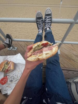 Chloe East Instagram - jersey summer 🥖🥖🥖