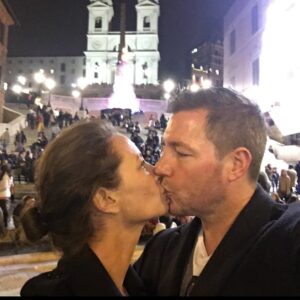 Christy Turlington Instagram - 🥂 to 22 years married. 2 kids in college. 2 fur babies. 2 many memories to name but a few sweet kisses to remind us where we started and how far we’ve come together. 💞