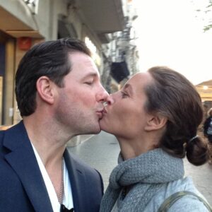 Christy Turlington Instagram - 🥂 to 22 years married. 2 kids in college. 2 fur babies. 2 many memories to name but a few sweet kisses to remind us where we started and how far we’ve come together. 💞
