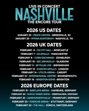 Clare Bowen Instagram - Do you have your tickets to the NASHVILLE Encore Tour? Tickets are on sale now for all US, UK and Europe dates! Deacon (@charlesesten), Scarlett (@clarembee), Avery (@jonathanjacksonhq) and Gunnar (@sampalladio) all want to see you out there so get yours at nashvilleinconcert.com.