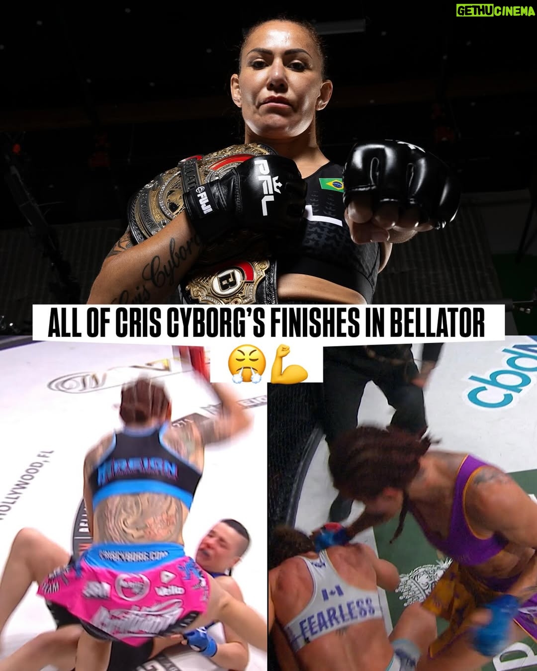 Cristiane Justino - 1K Likes - A @criscyborg fight is always must TV 📺👊

MMA Legend Cris Cyborg returns on Saturday, December 13th as she faces Sara Collins for the PFL Women’s Featherweight World Title!

#PFLLyon | Sat Dec 13th | LDLC Arena, Lyon
🎟️ ON SALE NOW! pfl.info/lyon
