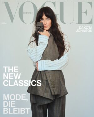 Dakota Johnson Instagram - Dakota Johnson is the cover star of @voguegermany's new November issue. The actress and producer is loved by her fans not only for her films, but also for her style. In the interview, she talks about the ups and downs of fame – and her relationship with fashion. Click the link in bio to read it, and see the full story in the new November issue, on newsstands Saturday 25 October.
#voguegermany #voguecover #voguenovember

Cover Star: @dakotajohnson for @voguegermany
Photographer: @gstyles
Styling: @jordenbickham
Hair: @teddycharles35
Make-up: @georgieeisdellmakeup
Set Designer: @heathmattioli
Producer: @konamori

Head of Editorial Content: @_kerstinweng
Global Creative Director: @raulmartinez1024
Global Design Director EU: @jannico
Global Entertainment Director: @cbroday
Global Visuals Director EU: @jamiedspence

Dakota wears @twpclothing and @brioni_official