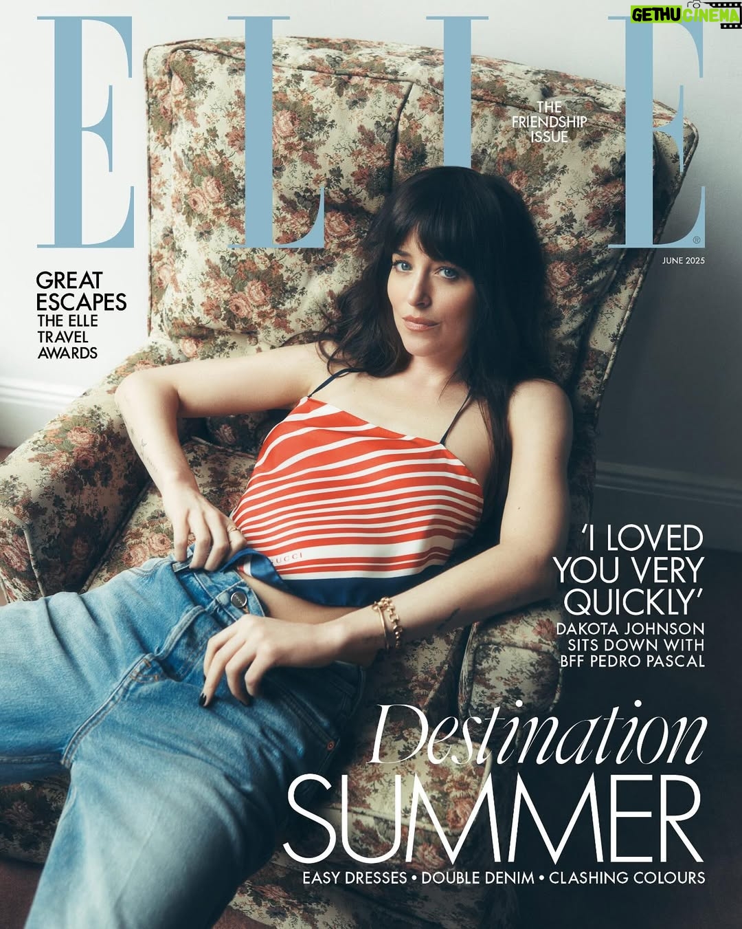 Dakota Johnson - 162.6K Likes - Who can resist #DakotaJohnson? Pedro Pascal can’t. Neither can Celine Song, who cast them both in the rom-com of the summer, A24’s ‘Materialists’. Pascal and Johnson sit down to discuss love, nomadic living and where they actually first met, in the June issue of @elleuk. 

Read the interview at the link in our bio.

In Conversation With @pascalispunk
EIC @kenyahunt
Photographer @tomschirmacher
Stylist @heathermary.jackson
Design Director @zoyakaye
Deputy editor/ Culture Director @lenadecasparis
Fashion Director @avrilmair
Photography Director: @jeslucy
Acting Entertainment Director @olivia__blair 
Hair Stylist @marktownsend1
Makeup artist @georgieeisdellmakeup
Manicurist @ohmynailsnyc
Production Design @toddsets / @mhs_artists
On set production @hannascottcorrie
Stylist assistants @abbymacdaddy, @hadyaa_