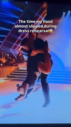 Danielle Fishel Instagram - I’m pretty sure i used my left ear to help me catch you at the end @daniellefishel 😅 You definitely put a lot of trust in me🙏

#dwts