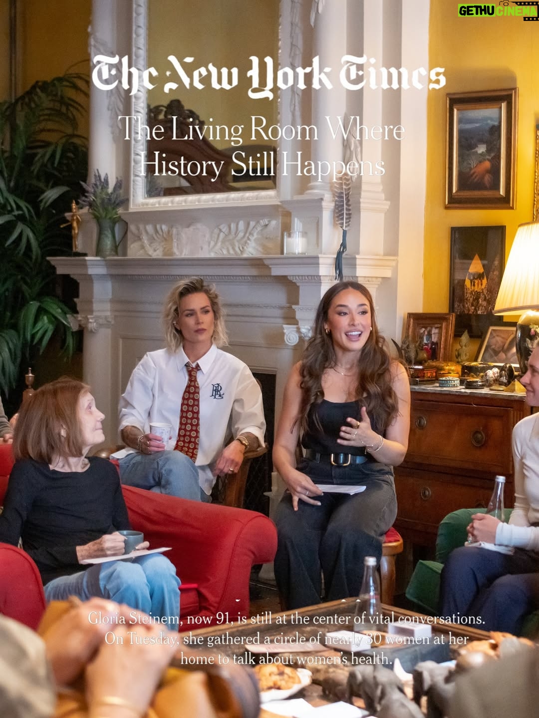 Danielle Robay - 11.5K Likes - For decades, Gloria Steinem has hosted Talking Circles in her living room. She’s always said, “we produce oxytocin when we connect in person. We don’t experience empathy in the same way unless all five senses are engaged.”

She’s right. Our brains are wired for this. When we gather in person…listening, laughing, crying, sharing…oxytocin flows. Trust builds faster. We leave feeling more seen, soothed, and connected than we ever could through a screen.

Oxytocin is sometimes called the “love hormone.” It’s what runs through a woman’s body during birth. It bonds us. My favorite fact is we don’t just feel it when we’re kind…we feel it even when we witness kindness.

I love the internet, but it’s often a place of high communication, low connection. Talking Circles are the opposite—HIGH connection. They remind us that nothing replaces being in a room together, engaging all five senses, and finding real solutions side by side.

This one, on women’s health, felt both ancient and brand new.

Big thanks to my wonderful, passionate, solution oriented cohost @its_alextaylor and the brilliant   kind @apbenven for her wonderful words in the @nytimes.
