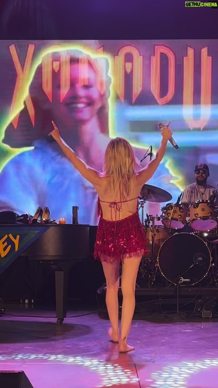 Debbie Gibson - 20.8K Likes - Happy Heavenly Birthday @therealonj  Never forgotten 🕊️ 

A #FBF montage of Xanadu throughout the past year from NYC to Calgary to Chile and so many places in between. 

Celebrating you today 🍷 

Thank you for the inspiration 🩵 

Montage @kjbw6 

#music #olivianewtonjohn #singer #xanadu