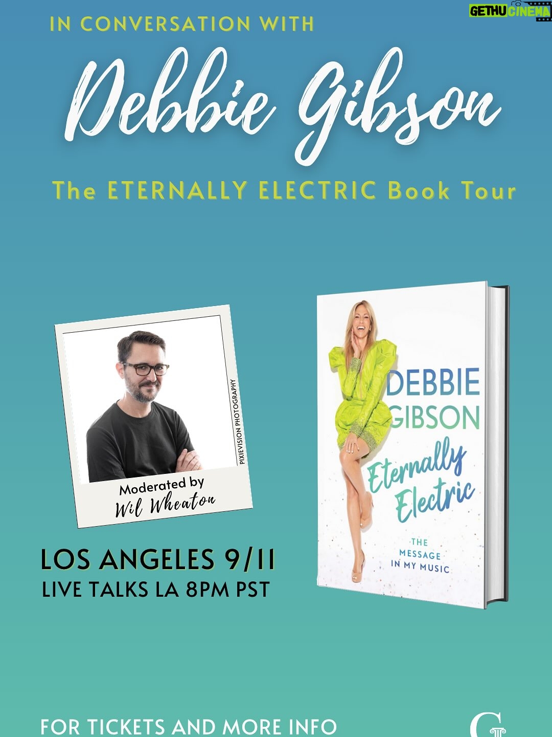 Debbie Matenopoulos - 2K Likes - ✨IT’S HAPPENING!✨ Tickets for The Eternally Electric Book Tour are on sale NOW—Friday at 12PM ET / 9AM PT! 🎟️

I’ll be sharing the stories behind the stories in my memoir Eternally Electric with some incredible friends joining me on stage. From NYC to Chicago to LA to Vegas—this is going to be unforgettable. 💫

Grab your seats at EternallyElectric.com 💖 

#EternallyElectric #BookTour #DebbieGibson