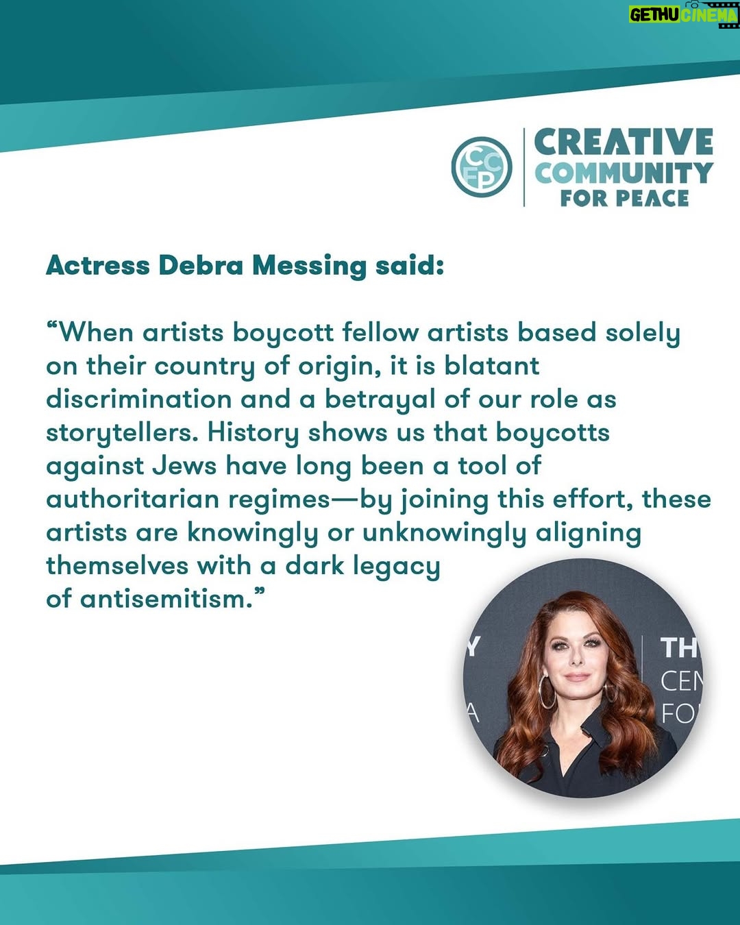 Debra Messing - 30.8K Likes - Entertainment leaders from around the globe including Liev Schreiber, Mayim Bialik, Gene Simmons, Debra Messing, Sharon Osbourne, Greg Berlanti, Jerry O’Connell, Howie Mandel, Jennifer Jason Leigh, Lisa Edelstein, Erin Foster, Anthony Edwards, Rebecca De Mornay, Sherry Lansing, Haim Saban amongst over 1,200 others to reject the cultural boycott of Israel.
