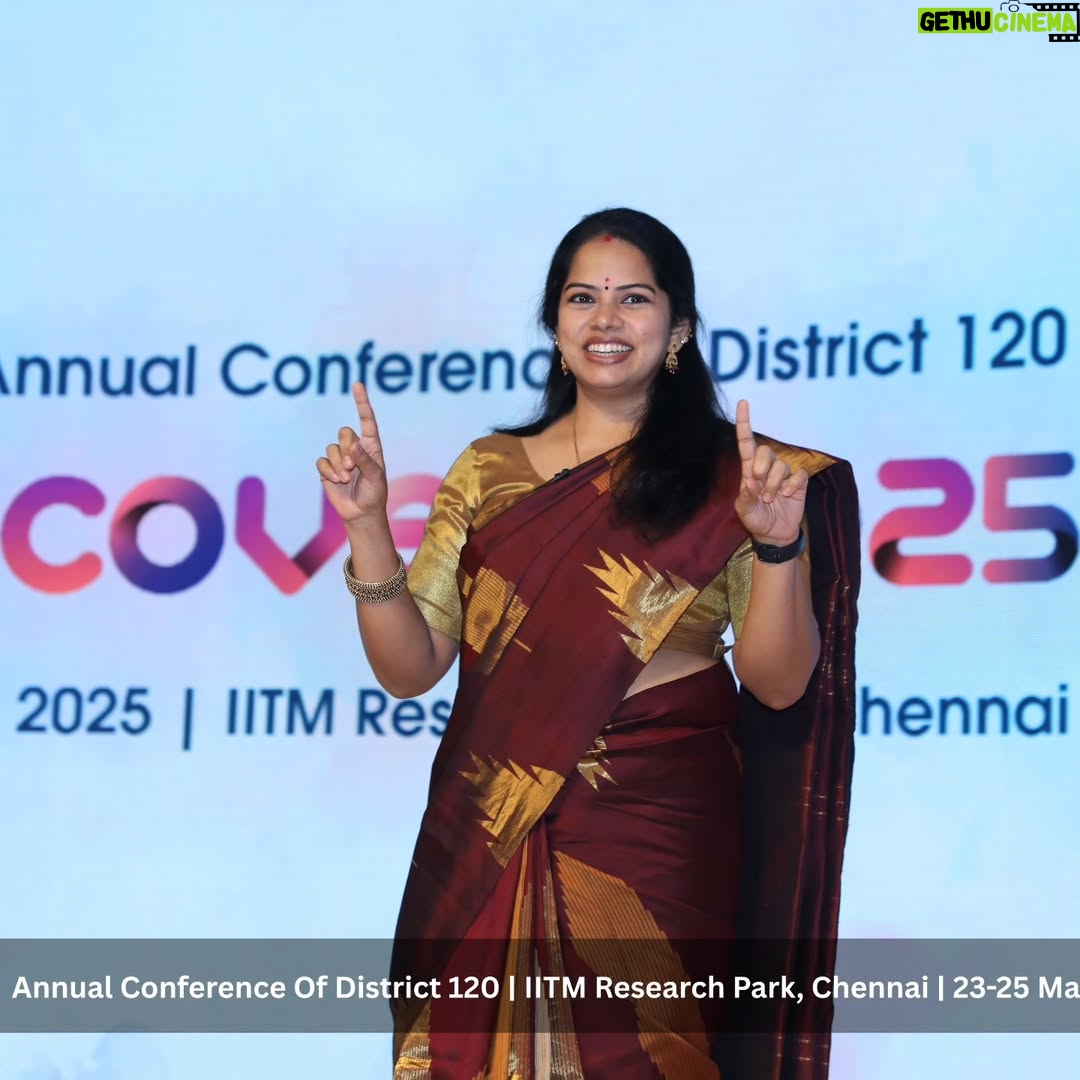 Deepa venkat - 5.4K Likes - Glimpses of "Discover 2025"😊

Honoured to have been the guest speaker at this prestigious annual conference of @district120toastmasters @toastmastersofficial , that too in the Centennial year of this amazing organization. 

Thanks to Mr.Mohanakrishnan G, DTM and  Mrs. Vijayalakshmi, you were so kind. Loved the energy of the audience, their response and feedback. Meant a lot! 

And I must say, I thoroughly enjoyed the process of preparing myself for this particular event. 

We learn, grow and try to get a little better each day. 

#discover2025 #toastmastersinternational #district120toastmasters