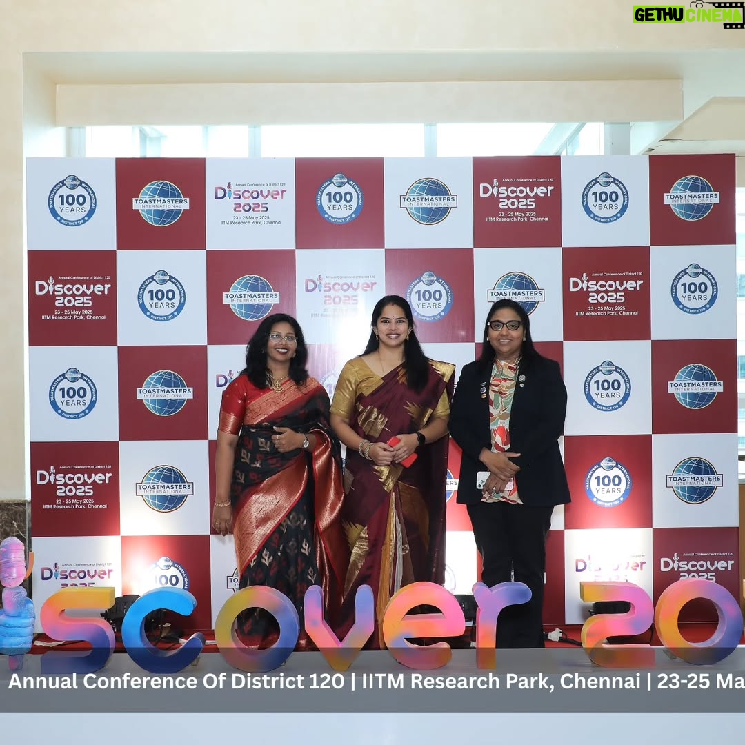 Deepa venkat - 5.4K Likes - Glimpses of "Discover 2025"😊

Honoured to have been the guest speaker at this prestigious annual conference of @district120toastmasters @toastmastersofficial , that too in the Centennial year of this amazing organization. 

Thanks to Mr.Mohanakrishnan G, DTM and  Mrs. Vijayalakshmi, you were so kind. Loved the energy of the audience, their response and feedback. Meant a lot! 

And I must say, I thoroughly enjoyed the process of preparing myself for this particular event. 

We learn, grow and try to get a little better each day. 

#discover2025 #toastmastersinternational #district120toastmasters