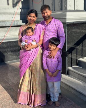 Deepika Jayaraman Instagram - Malargal Keten Vanamey Thandana
Kutti Thala’s Thala Deepavali 💜💚
All of us wearing @projectlove_bydeera creation