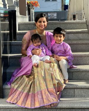Deepika Jayaraman Instagram - Malargal Keten Vanamey Thandana
Kutti Thala’s Thala Deepavali 💜💚
All of us wearing @projectlove_bydeera creation
