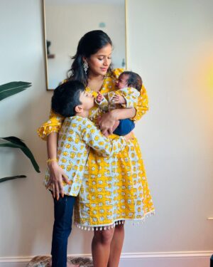 Deepika Jayaraman Instagram - Heart and handful with V1 & V2 💛🐘
