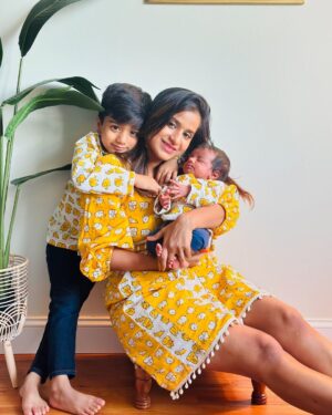 Deepika Jayaraman Instagram - Heart and handful with V1 & V2 💛🐘