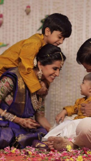 Deepika Jayaraman Instagram - And just like that VYAN turned 1 ❤️

Video @magicmomentsphotography.in 
My Hair & Make up @vyshalisundaram_makeupandhair 
Beautiful mehindi @dotsandcurves 
Boys outfit @sundari_silks
