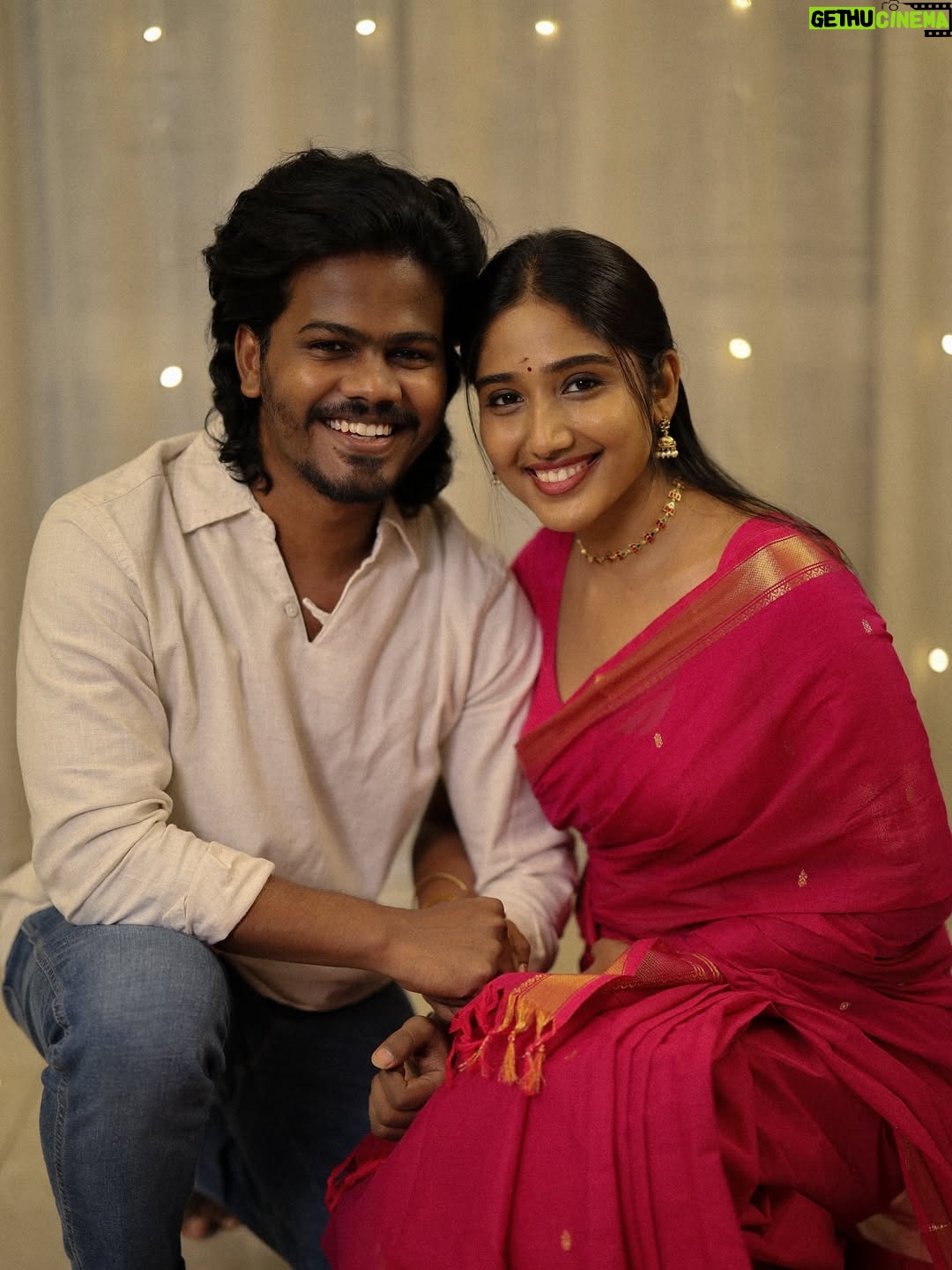 Deepika Venkatachalam - 457.7K Likes - Our 3rd Diwali together 💗 and 2nd Diwali for our home.

It all began during Diwali, two kids sitting cross-legged on the floor, surrounded by fairy lights and a hundred dreams, deciding to rent a beautiful house. 
No big plan, just excitement, hope, and that warm belief that love would somehow figure the rest out.

Fast forward to now, two years later, that very house became our world and saw everything with us. Laughter, silence, fights, and love in its purest form.
So many downfalls, so many nights when everything felt too heavy but somehow, I can challenge that this home never saw a day without love. And I think That’s our biggest win. :’) 

Somewhere between paying bills and cooking dinner together, we grew up.
But not too much, because the kids in us are still here.still fighting like siblings (apo apo enakku doubt varum lol), still screaming, still dancing for no reason.

Maybe that’s what love really does. It grows you up but never lets you forget how to play. It makes every Diwali feel like a reminder that no matter what the world throws at you, you’ve got your own light and someone who keeps it burning with you.

And now, with every prayer, I find myself moving from “Enga kuda iru. Nalla paathuko”
to “Ellaaryum nalla vechiko.” ♥️ 
Doing it 100x times over today because love, when it’s real, makes you want everyone to feel that same warmth.

Happy Diwali, everyone 💗
இனிய தீபாவளி நல்வாழ்த்துக்கள் :’) 🫂

Short ah sollanum na,  Raja kuda ellaa Diwali-um thala Diwali maari feel aagudhu. so happy 3rd thala Diwali to us hehe. 
.
#RnD 
📸 @keshu_hariharan 🥰 
D wearing @izhaimadras 
RVP wearing @westsidestores