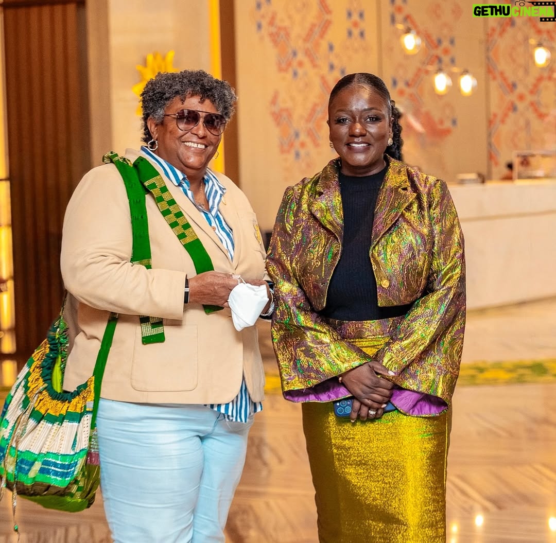 Dentaa - 1K Likes - An unforgettable moment meeting the phenomenal leader, Hon. Mia Amor Mottley. @mamottley 

“Leadership is not about titles or positions but impact, influence, and inspiration.”

In our conversation, I told her that I am determined to bring everything she has been passionately preaching to life right on her island. With a warm smile, she said she had already heard all about GUBA and graciously gave her blessings for the GUBA Awards. @gubaawards 

Hon. Mia Mottley has been a relentless voice for African–Caribbean unity, driving trade, collaboration, and a shared destiny across the Atlantic. Her leadership continues to light the path for our generation and the next! #gubainbarbados #guba2025 #visitbarbados 

Thank you Amb @juliettebynoesutherland @barbadosinghana 

Photo @twinsdntbeg @swagofafricanews 
@mrghanababy ❤️🇧🇧
Outfit @ola__scott 
Stylist @da_therapizt