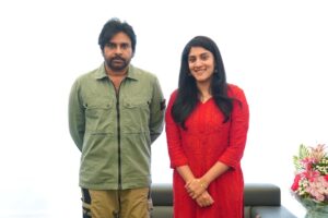Dhanya Balakrishna Instagram - Moment of the year. ☺️😇🥲🥰 #pspk #pspkfanforever . Biggest thanks to hero Sagar garu for making this happen. Forever grateful 🥲