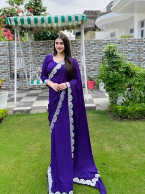Dhwani Gupta Instagram - Wrapped in elegance 🪻🦢🪽

Wearing this beautiful purple saree with silver tilla work from @kashmiroriginofficial ✨

#explore #explorepage #foryou #foryoupage #feed #fyp #postoftheday #outfit #saree #sareegirl #jammu #jammugirl #jammufashion #lifestyle #ootd #kashmir 

[fashion, fashion inspo, saree, saree looks, Kashmiri saree, ootd, outfit inspo, traditional, ethnic, content creator, jammu, jammu girl]