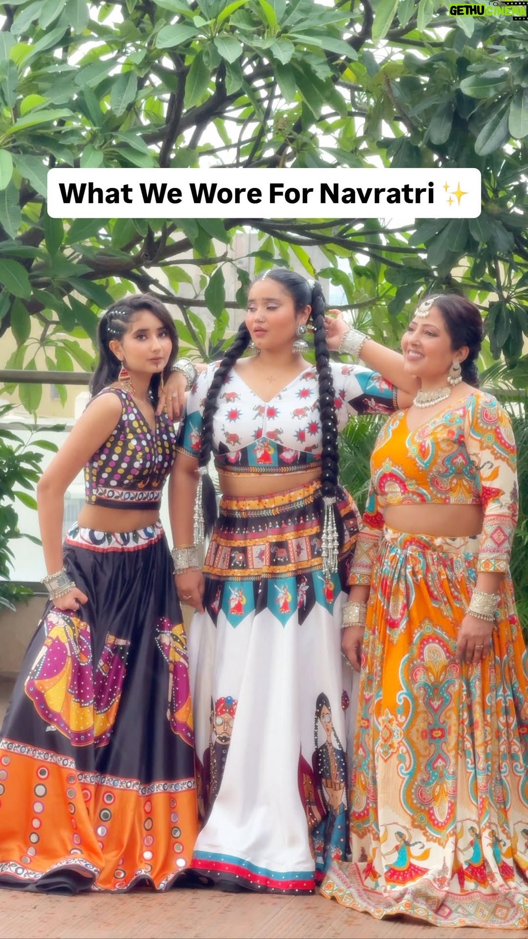 Disha Tewani - 16.8K Likes - Which look is your favourite — mine, Mom’s or Chahat’s? ✨💃 Navratri mood, three times over! 🌸 #TheTewaniTrio 

[ navratri, looks , fashion , ethnic , garba , ghagra choli , mother daughter , trio , love , family ]