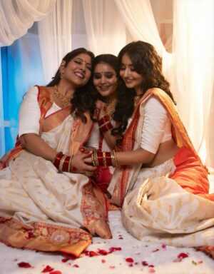 Disha Tewani Instagram - Our Navratri glow is goddess-given. ❤️✨🥰
#TheTewaniTrio