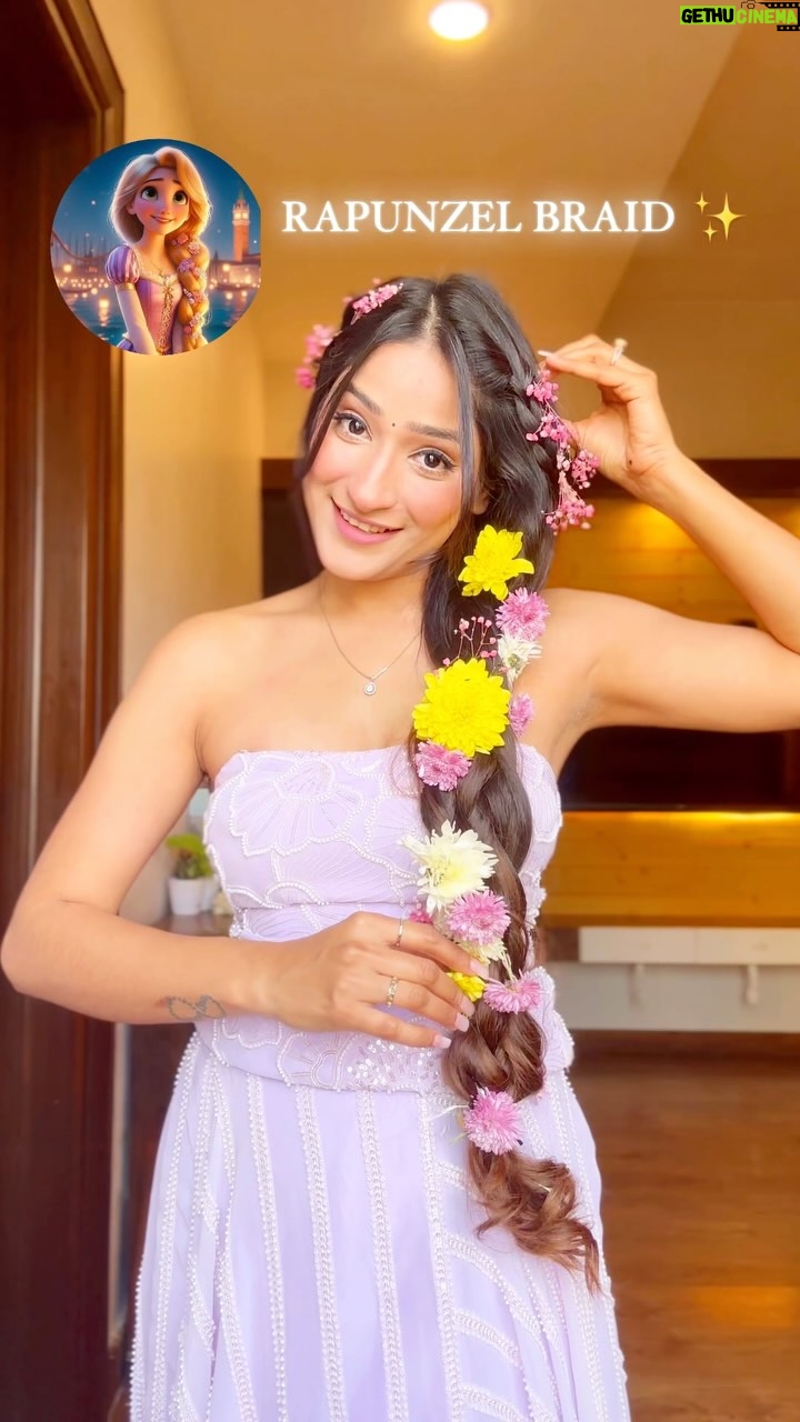 Divya Nagar Chaudhary - 1.5K Likes - A little Christmas Magic ✨
#rapunzel #hair 
.
.
.
.
.
.
.
#indian #hair #hairtutorial #hairstylist #fashion #fyp #trendingreels #fypage #indianlook #trendingsongs #disney #disneyland #longhair #flower #floral #dress #contentcreator #hairtransformation #hairideas