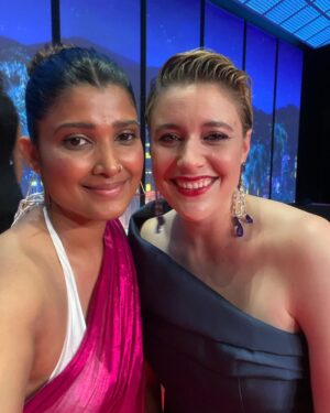 Divya Prabha Instagram - With the one who inspires me/us everyday , An incredible moment with the one & only GRETA GERWIG ✨💙

Ps :- Thank you so much for your kind words. It means a lot coming from someone I deeply respect and admire in the world cinema . Your acknowledgment inspires me to continue honing my craft and striving for excellence.

@festivaldecannes 

#francesha #ladybird #littlewomen #barbie

@greta_gerwig_fans