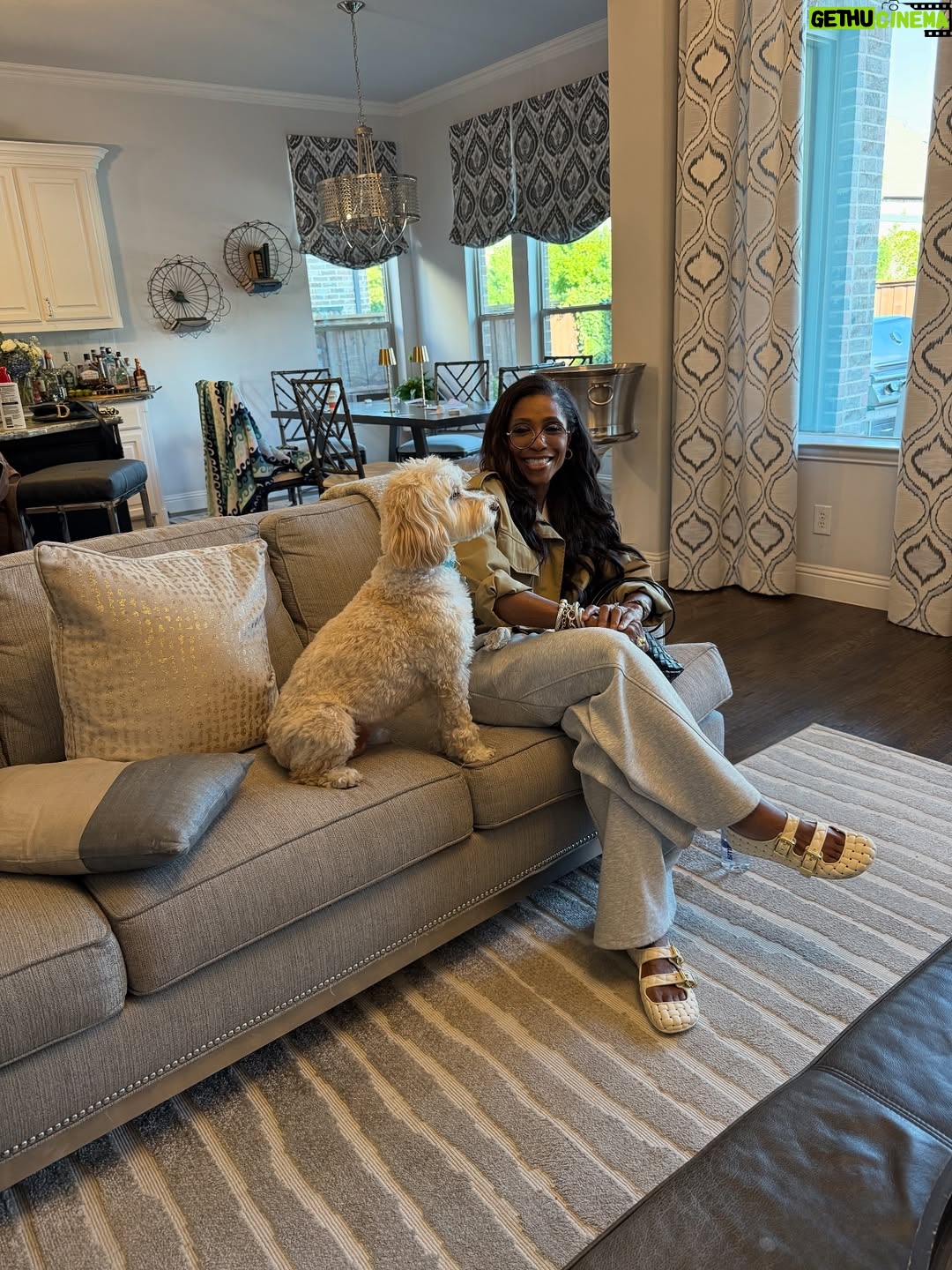 Dr. Jackie Walters - 12.2K Likes - Recently I traveled to Dallas, Texas to celebrate one of my baby @charlieee.danielle senior night and this is what happened…. Everyone who knows me knows I am not a dog person. In fact, let’s be real… I’ve been downright afraid of dogs since childhood. But this weekend, my friend’s sweet Georgia had a mission — and that mission was me.

She followed me from room to room, leaned on me, stared straight into my soul like she was saying, “Ma’am, I will be your friend.” I tried to resist. I failed.

By the end of the day, I was still a little nervous… but also a little amazed. Maybe 3% less afraid, 10% more impressed, and 100% convinced that dogs have intuition.

Sometimes love shows up in fur, paws, and pure persistence.